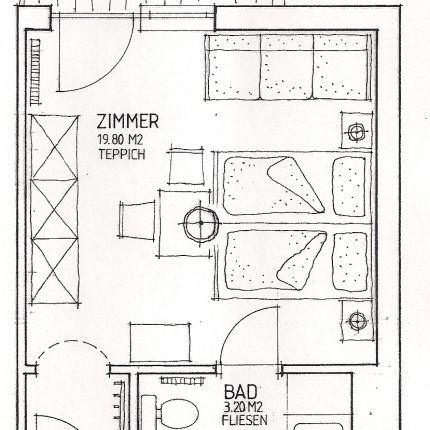 Grundriss Doppelzimmer